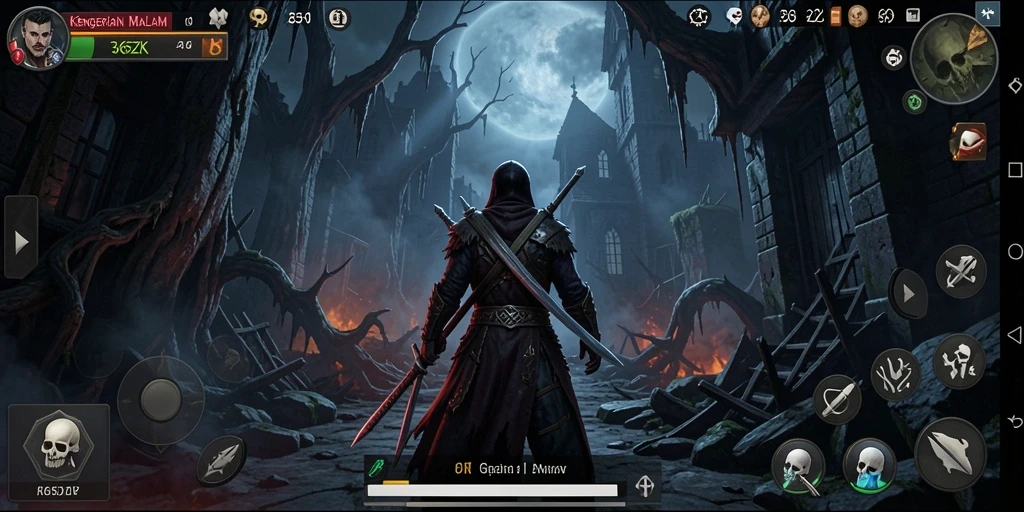 Tampilan gameplay menegangkan dari 365ZK dalam suasana horor.