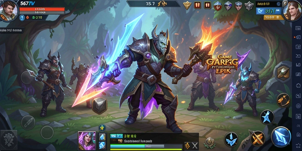 Screenshot 567TV menampilkan aksi pertempuran seru dalam game ARPG.