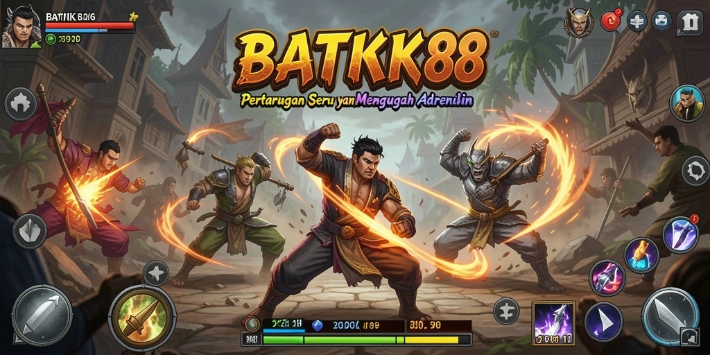 Tampilan gameplay seru dari pertarungan di BATIK88.