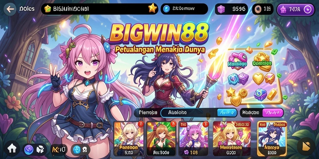 Tampilan gameplay menarik dari BIGWIN88 yang penuh aksi Anime.