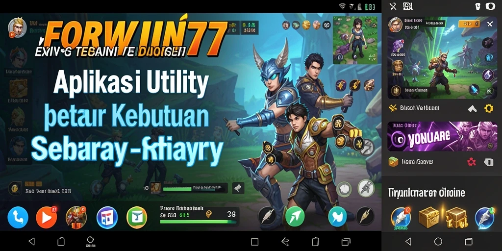 Tampilan utama FORWIN77 dengan fitur-fitur Utility yang menarik dan mudah diakses.