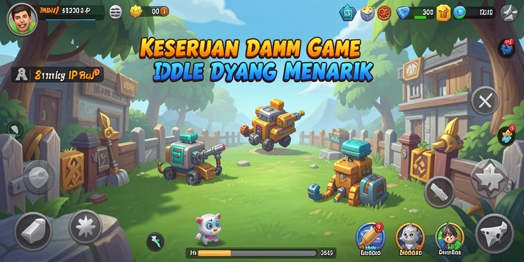 Tampilan gameplay IDLE dari IMBAJP yang menyenangkan dan interaktif.