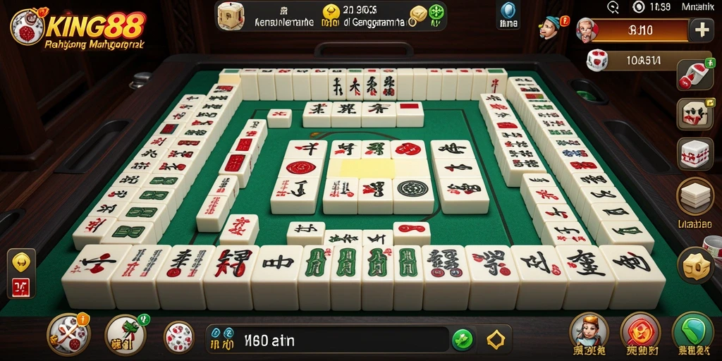 Screenshot KING88 menampilkan pengalaman seru bermain Mahjong dengan grafis menarik.