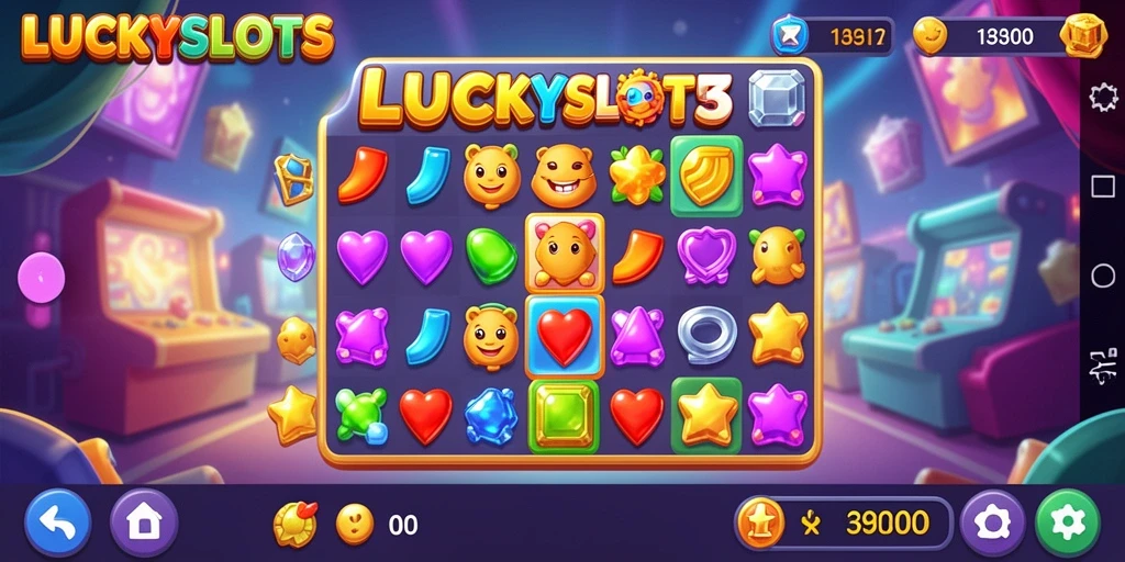 Tangkapan layar gameplay LUCKYSLOTS yang penuh warna dan menantang.