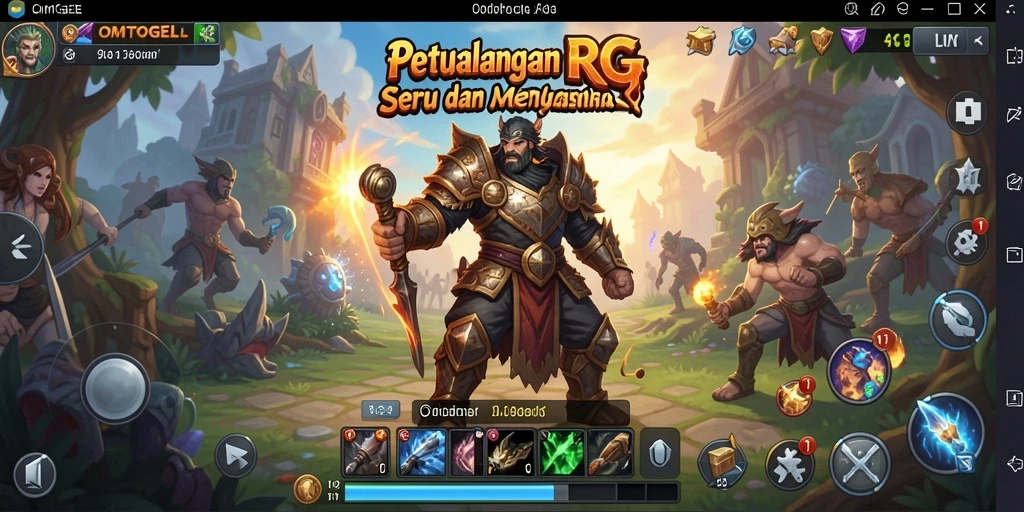Screenshot gameplay <strong>OMTOGEL</strong> menampilkan pertempuran intens dan karakter yang beragam.