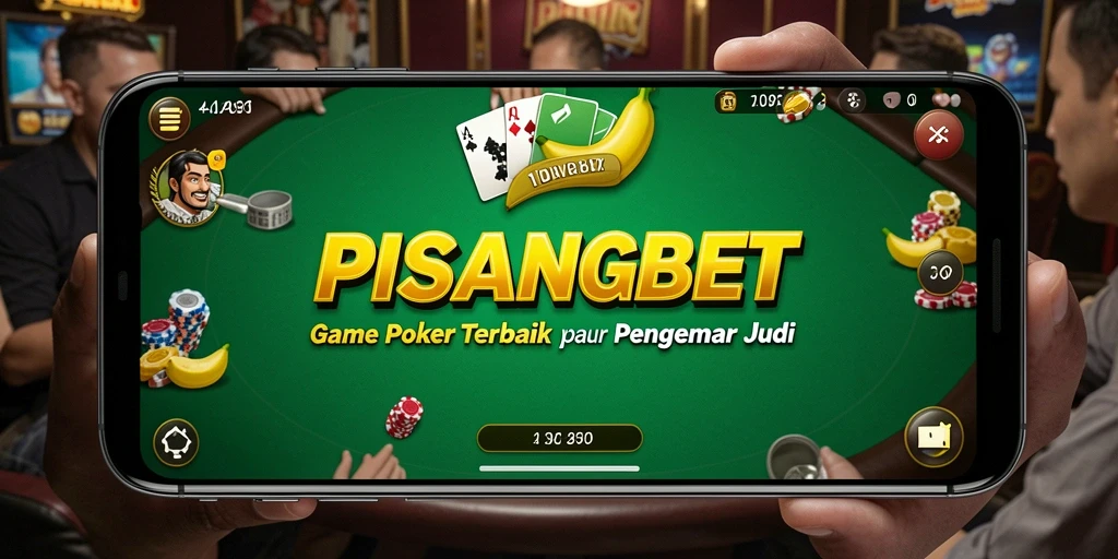Screenshot gameplay PISANGBET dengan suasana meja poker yang intens.
