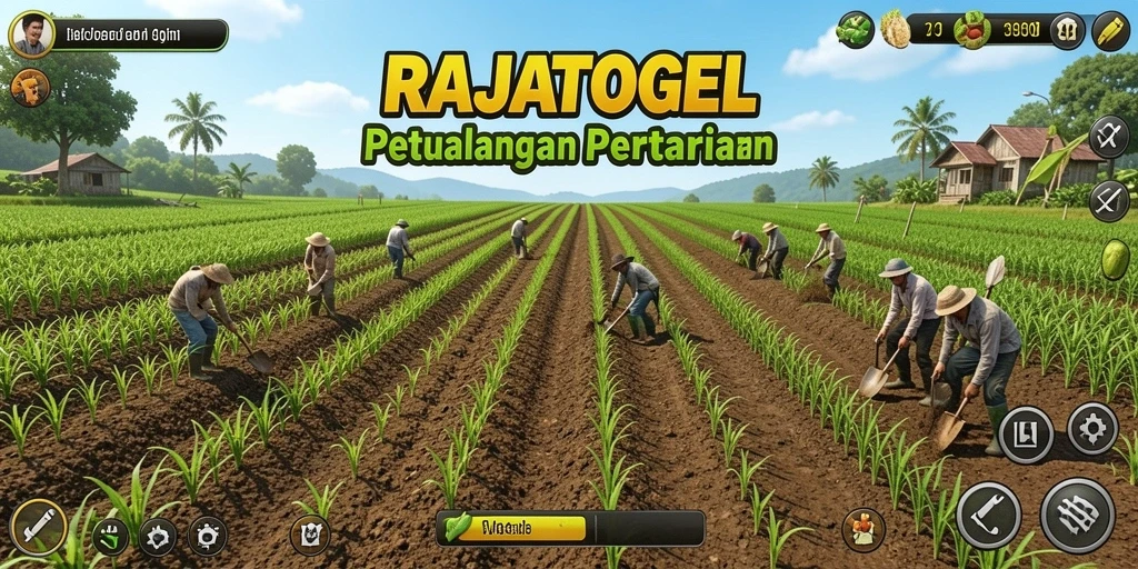 Tampak gameplay seru RAJATOGEL dengan aktivitas pertanian.