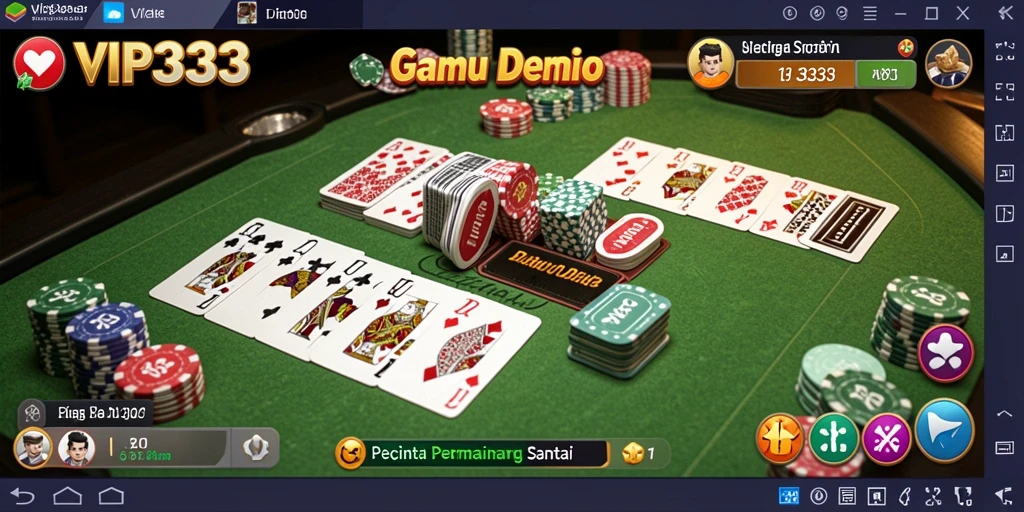 Tampilan gameplay VIP333 yang seru dalam permainan Domino.